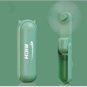 Mini Portable Folding Fan Green